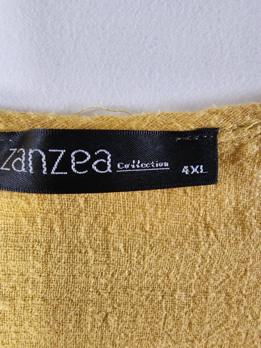 ZANZEA Boxy Pocket Top Yellow, Size 4XL Oversized Cotton Blouse - Picture 5 of 10